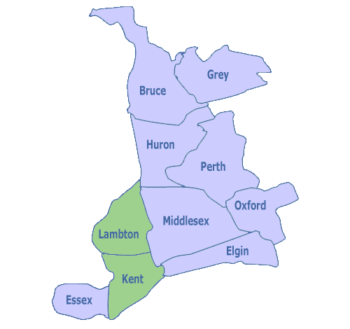 Lampton/Kent map